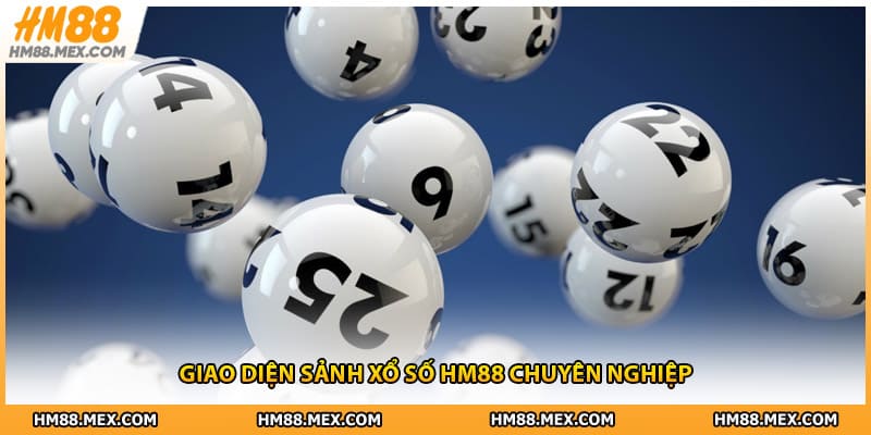 Giao diện sảnh xổ số HM88 chuyên nghiệp